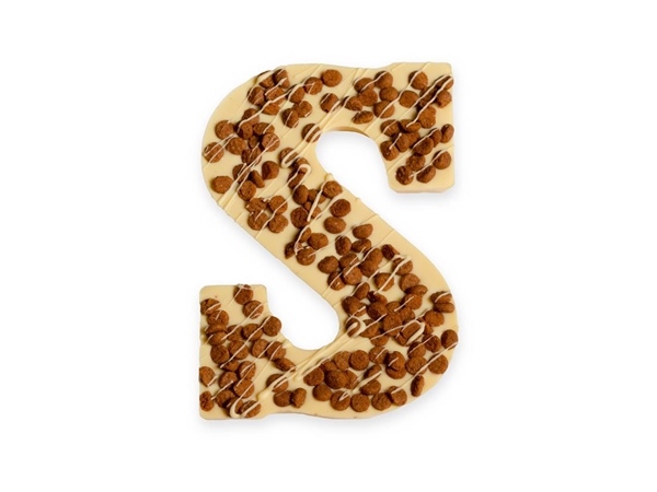 Chocoladeletter kruidnootjes wit groot