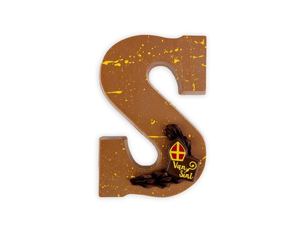 Chocoladeletter speculaas ganache 'S'&nbsp;melk