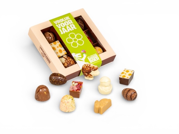 Vrolijk voorjaar bonbons 9 stuks