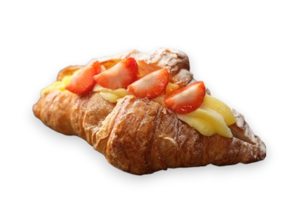 Roomcroissant met aardbei