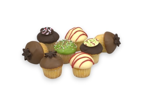 Kerst mini cakejes 8 stuks